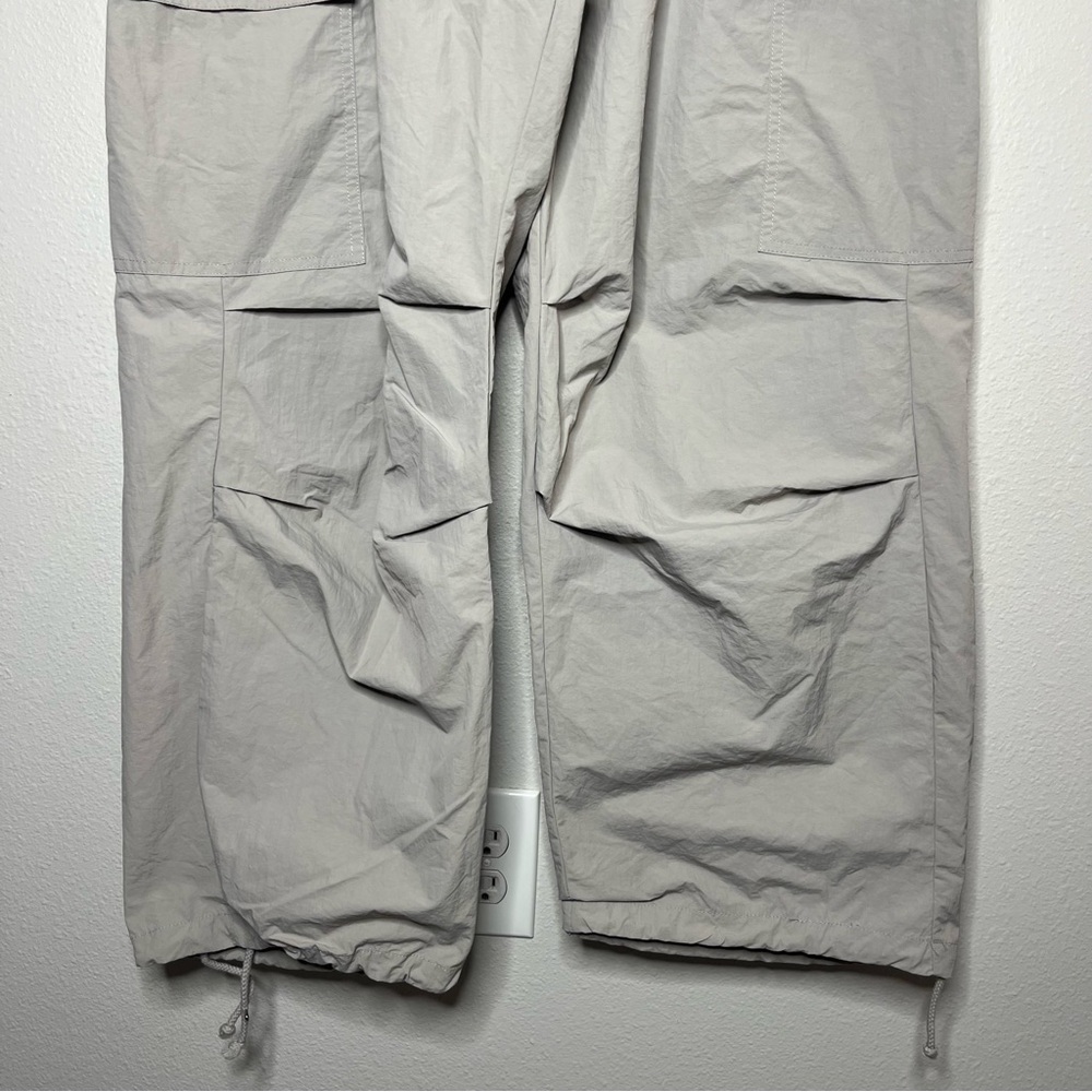 Local European Grey Parachute Cargo Pants Baggy Gorpcore Y2K Dancer Size M/L - Picture 11 of 14